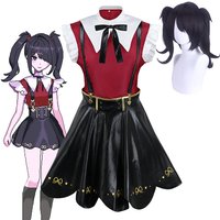 Game Needy Girl Overdose Cosplay Wig Anime JK Uniform Lolita Leather Skirt Dress KAngel Ame Chan Costume Christmas Party Outfit