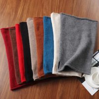 100% Pure Wool Knitted Ring Scarf Elegant Neckerscarf Female Soft Warm Cashmere False Collar Neck Warmer Hairband Winter