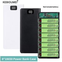 DIY 8*18650 Battery Power Bank Case Charge Storage Box 20000mAh 5V Dual USB Type C Battery Holder Box For SmartPhone