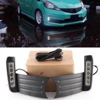 2x Led Fog Light Assembly White / Yellow Color Headlight Daytime Running Light for Honda Fit RS GE / Jazz Sport 2011 2012 2013 image 3