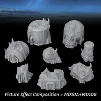 Sci-Fi Infected Building Terrain Set - Perfect for Post-Apocalyptic TTRPG Adventures, Ideal Addition to Tabletop Campaigns