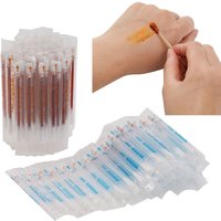 50/100pcs Disposable Iodine Cotton Swab Outdoor Medical Alcohol Emergency First Aid Stick Wrapped Travel Outdoor Bruise Care