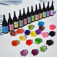 12 Colors Transparent UV Glue Fast Curing Non-mixing Color DIY Handmade Gemstone Crystal Epoxy Resin Silicone Glue Dropping Tool