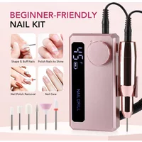 Wireless Electric Nail Drill 45000RPM 4000mAh ortable Nail File Machine for Acrylic Nails Manicure Pedicure Power Bank Function