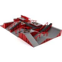 Finger Skateboard Big Scene DIY Mini Park Figure Skate Platform Stunt Ramp Stairs Venue Combination Indoor Home Toys