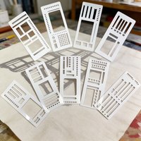 3/9 Pack Handmade Flexible Record Template – Multifunctional Mylar Stencils for Journal/Scrapbooking/Daily Planning & Drafting