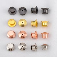 5/10/30/50 PCS Locking Pin Backs Metal Pin Backs Locking Pin Keepers Locking Clasp For DIY Enamel Brooch Badge Jewelry Making