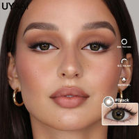 UYAAI Molly Siri Series Contact Lenses, Natural Pattern, Bionic Pupil, Black/Brown/Blue/Green Colors, Perfect for Daily Commute