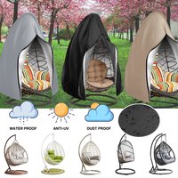Patio Hanging Egg Chair Cover Waterproof Swing Chair Slipcover with Zipper&Bottom Cord Outdoor Windproof Funiture Protector