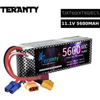 TERANTY 11.1V 5600mAh 3S 60C LiPo Battery 1/10 1/8 1/7 Scale RC Hobby Electric RC Car Devices Axial Lock Crawle Helicopter