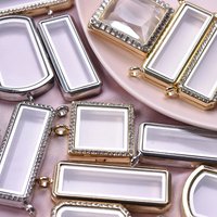 1Pc Personalized Rectangle Glass Memory Ashes Glass Urn Locket Pendant DIY Punk Tag Dog Floating Living Locket подвеска Jewelry