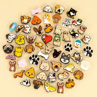 1pcs PVC Dog Shoe Charms Corgi Bulldog Puppy Husky Shoe Decoration Pins for Women Men Kids Sandal Accessories Buckle Ornament