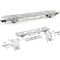 Evemodel Model Trains HO Scale 1:87 EU Flat Car Disassembled Plastic Wheels C8761JJ