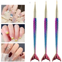 3 Pcs Nail Art Liner Brushes UV Gel Polish Gradient Brush Ultra Thin Line Drawing Pen Manicure Details Design Painting Tools