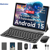 T20 Tablet Latest Android 15 Tablets 10.1'' HD+ Display, 8GB+ 256GB, 5000mAh, 2 in 1 Tablets with Keyboard Mouse Stylus