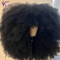 400 Density Human Hair Wigs 360/13×6/13×4 HD Transparent Lace Afro Kinky Curly Glueless Wigs Frontal Wigs Preplucked For Women