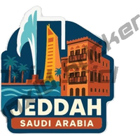 AliExpress Jeddah Saudi Arabia City Travel Sticker Waterproof Vinyl Decal Decorative Accessories Bicycle Skateboard Motocross Bumper Suitca