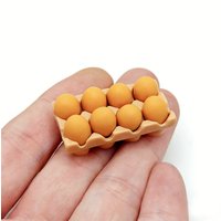 Dollhouse Miniature Resin Egg Tray Mini Food Model DIY Mini Scene Decor Accessories Creative Craft Ornament