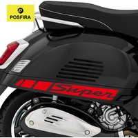 POSFIRA Motorcycle Fairing Sticker Vinyl Decals for Vespa GTS 300 125 250 Super GTS300 GTS125 GTS250 Scooter Accessories