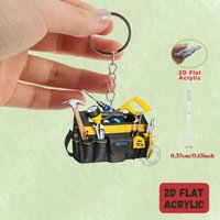 Versatile 2D Flat Repair Tool Keychain – Car keys, backpack, office, gifts, phone, luggage & more. Compact souvenir gift!