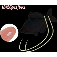 13/26pcs Small Fish Hooks for Micro Fishing, Bulk Stream Fishing for Small Objects, Suitable for Fishing for Goblids, Barbs, Whi