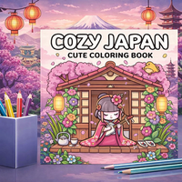 Cozy Japan Coloring Books for Adults 28 Pages Cutie Style Colouring Book Drawing Supplies Christmas Thanksgiving Gift