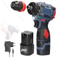 16.8V 2in1 Lithium Drill Electric Screwdriver Multi-function Power Tool 45Nm Torque Brushless Motor Practical Screw Driver