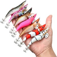 Luminous Wood Shrimp Lure Bait2.0 2.5 3.0Colorful Imitation Squid Shrimp Umbrella Hook Sea Fishing Special Bait