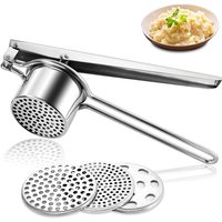 Stainless Steel Potato Ricer Manual Potato Masher With 3 Interchangeable Discs Fruit Juicer Lemon Squeezer