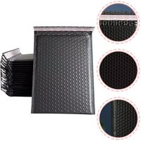 50 Pieces Black Self-Adhesive Bubble Transport Bubble Bags Clothing Express Bag Waterproof Packaging Bag