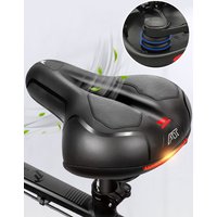 AliExpress Hollow Breathable Bicycle Saddle Men Women MTB Road Bike Saddle Shock Absorbing Comfortable Big Butt Bike Seat Safety Warning