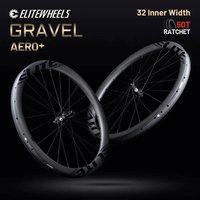 AliExpress ELITEWHEELS Newest Aero+ Gravel Wheels With Wing 20 Spokes 32mm inner Width Carbon Wheelset Ratchet System 50T TPI bearing Hub