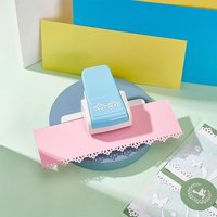 Fancy border hole punch, scrapbook hole punch, DIY paper cutter, suitable for paper card making (random color).