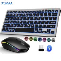 JOMAA Wireless Bluetooth Keyboard and Mouse, Slim Compact Backlight Keyboard Mouse Combo, Scissor Switch Keyboard