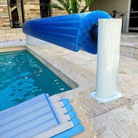 Professional Custom Size Waterproof Foldable Swimming Pool Safety Automatic Cover Pvc Slats High Quality