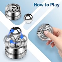 Artificial satellite magnetic gyroscope Metal Fidget Toy Decompression Rotary Gyro Fingertip Toy Round Spinner Kids Gift