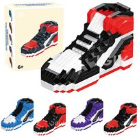 518PCS DIY Mini Building Block Boys Basketball Sports Shoes Anime Building Bricks Toys Sneakers Blocks Model For Kids Toy Gifts