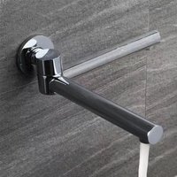 Bourdillat Round folding nozzle bathtub stainless steel wall mounted bathtub faucet shower