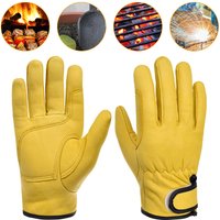 Leather Leather Work High Temperature Heat Insulation Gloves Safety Protection Worker Work Welding Garden Driver Gloves