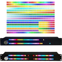 Music Spectrum Analyzer with Dual Channel LED Display Voice Control & Adjustable Brightness for Home Audio Setup