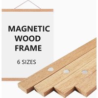 Hanging Wooden Magnetic Picture Frames Magnetic Frame Wood Poster Hanger Frames For Canvas,Paper,Photo,Map Wall Art Frame