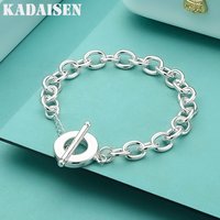 Hot New 925 Sterling Silver Bracelets Elegant Wild Chain For Women Men High Quality Wedding Party Christmas Gift Fashion Jewelry
