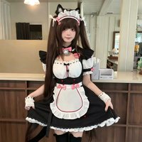 Anime-Spiel NEKOPARA Cosplay Chocolat Vanilla Cosplay-Kostüm Niedliches Lolita-Dienstmädchenkleid-Set für Frauen und Mädchen Halloween-Party-Outfits