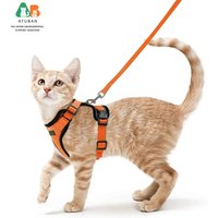 ATUBAN Cat Harness and Leash for Walking,Escape Proof Soft Adjustable Vest Harnesses for Cat,Breathable Reflective Strips Jacket