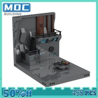 MOC Building Blocks Batcave Side Area and Gadgets Display Model Famous Movies DIY Assembly Creative Bricks Birthday Gift Toys