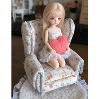 Mini Sofa Armchair Cloth Couch Toy Floral Sofa for Doll House Furniture Role for Play Accessory Kids Miniature Sofa Bjd Ob11
