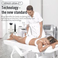 Venus Legacy radiofrequency beauty device and magnetic field therapy technology are used to tighten skin and reduce cellulite