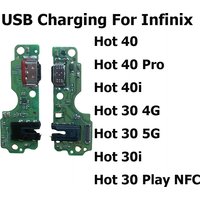 Fast Charger Flex For Infinix Hot 40 40i Pro USB Charging Dock Board PCB Charger Port Connector For Hot 30 30i Play NFC 4G 5G