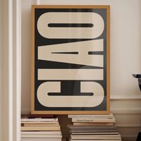 Modern Giao Letters Poster Wall Art Canvas Painting Italian Quote Minimalist Typography Print for Home Living Room Bedroom Decor