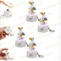 Seagull Mine Button Keychain - Animal pendant decorations Fun Fidget Clicker Toy for Office Desk Stress Relief